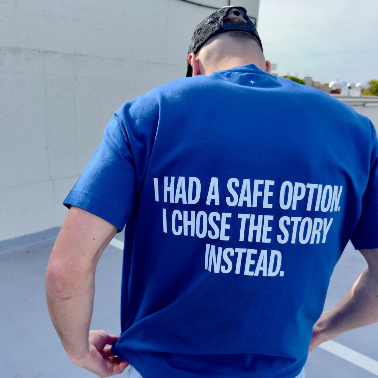 I CHOSE THE STORY INSTEAD - Modré tričko